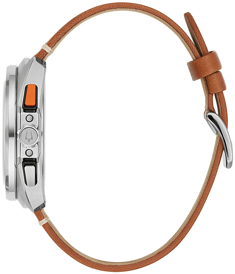 Montre Bulova Racer avec Bracelet en Cuir et Boitier en Acier Inoxydable - 42mm | Doucet Latendresse