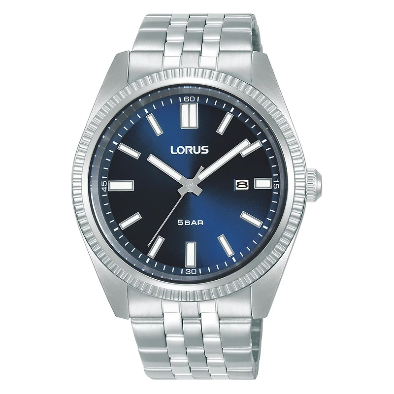 MONTRE LORUS HOMME ,ACIER, CADRAN BLEU FONCÉ | Doucet Latendresse