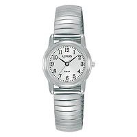 MONTRE,LORUS FEMME . ACIER INOX BOITIER LAITON CADRAN BLANC | Doucet Latendresse