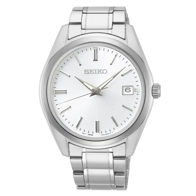 Montre Seiko avec Cadran Argenté et Bracelet en Acier Inoxydable - 40mm | Doucet Latendresse