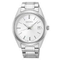 Montre Seiko avec Cadran Argenté et Bracelet en Acier Inoxydable - 40mm | Doucet Latendresse