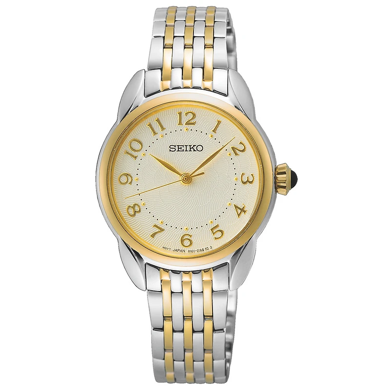 Montre Seiko en Acier Inoxydable 2 Tons à Cadran Champagne – 30mm | Doucet Latendresse