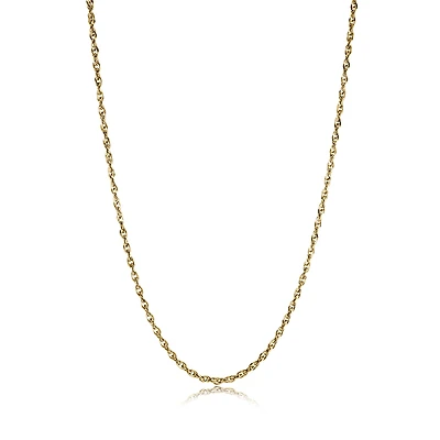 Collier Chaîne Corde en Acier Inoxydable Doré 2,2 mm – 18 po. Color: jaune | Doucet Latendresse