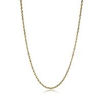 Gold Tone Stainless Steel 2.2mm Rope Chain Necklace – 18