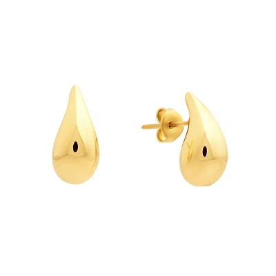 Boucles d'oreilles en or 10k pour Femme , en forme de gouttes. Color: jaune | Doucet Latendresse
