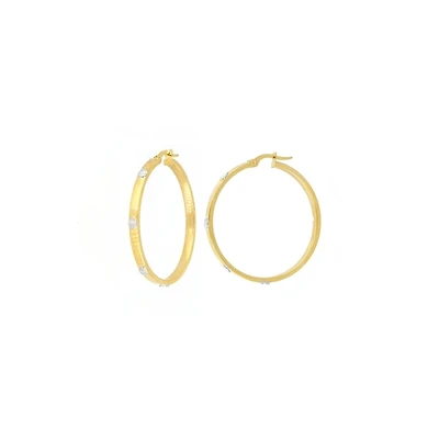 Boucles d'oreilles anneaux deux tons pour Femme en Or 10k. Color: 2 tons | Doucet Latendresse