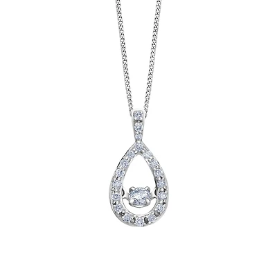Necklace - Pendant for Women in 10k White Gold & Diamonds. Color: white | Doucet Latendresse