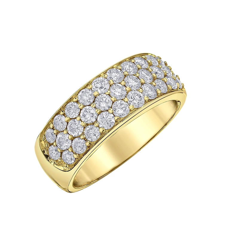 Bague en Or 10K Sertie de Diamants Cultivés Laboratoire