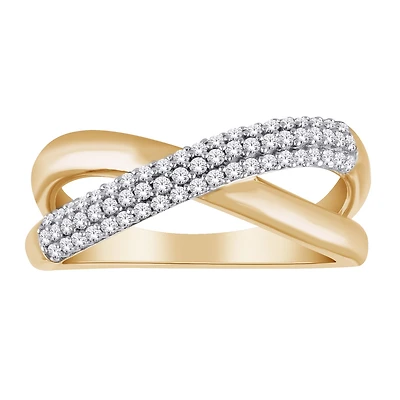 Bague pour femme en or 10k& diamant. Color: jaune | Doucet Latendresse