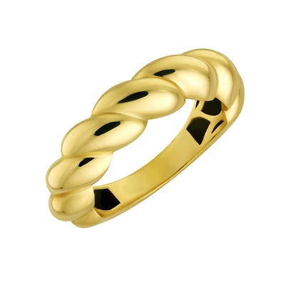 Bague pour femme torsade en or 10k. Color: jaune | Doucet Latendresse