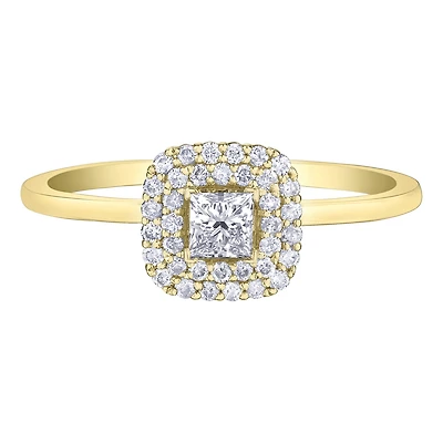 Eclat du Nord Ladies' Diamond Ring in 10k Gold. Color: yellow | Doucet Latendresse