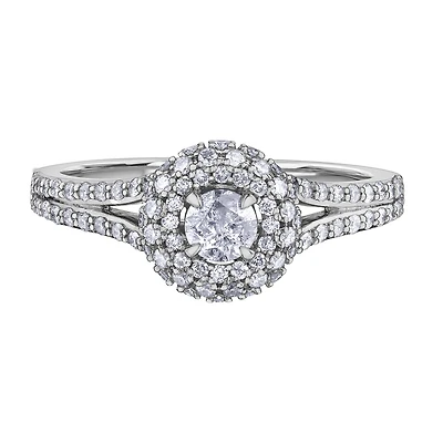 Une bague à diamants pour Femme Eclat du Nord en or blanc 10k. Color: blanc | Doucet Latendresse