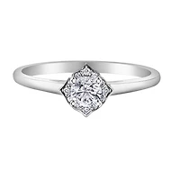 clat du Nord Round Cut Ring 10K Gold Set with Diamonds