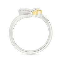 Bague Coeur Infini en Argent.925 et Diamants - 0.05ct. Color: 2 tons | Doucet Latendresse