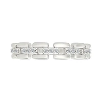 Bague en Argent. Sterling avec Diamants - 0.1ct, 4.5mm. Color: blanc | Doucet Latendresse