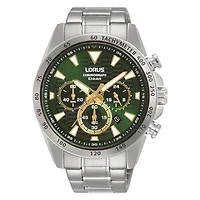 Montre Lorus pour homme acier, cadran vert noir | Doucet Latendresse