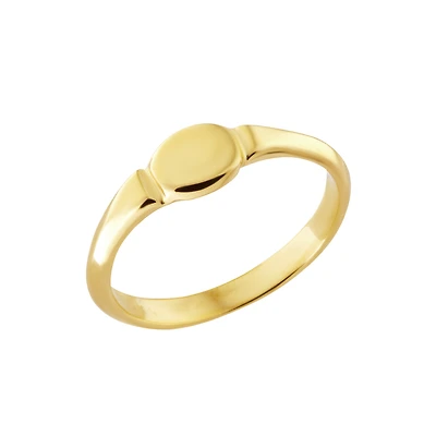 Bague signet en or 10K pour enfant. Color: jaune | Doucet Latendresse