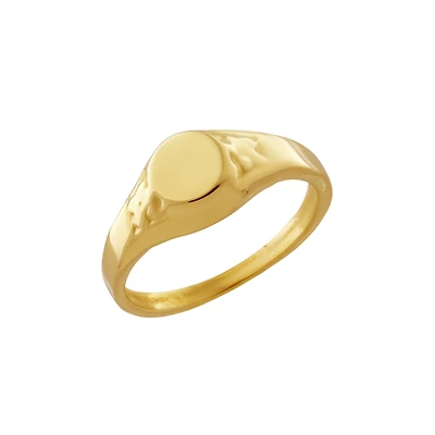 Bague signet en or 10K pour enfants. Color: jaune | Doucet Latendresse