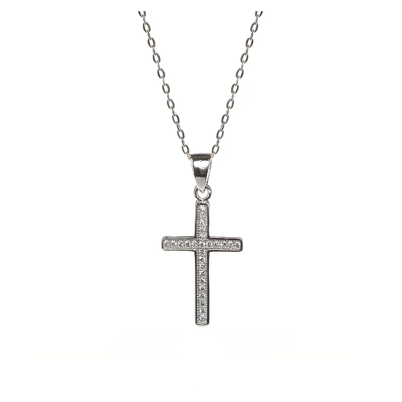 Sterling Silver Cubic Zirconia Pendant Necklace