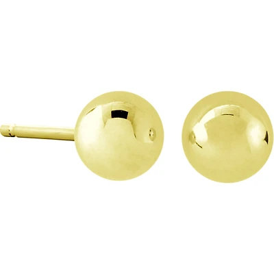 6mm bead stud earrings - 10K yellow Gold. Color: yellow | Doucet Latendresse