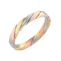 10K 3 Tone Gold Women's Band | Doucet Latendresse