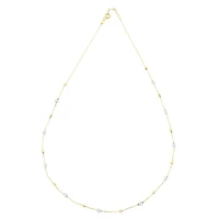 Collier en Or 10K avec Perles d’Eau Douce et Billes Polies - 16