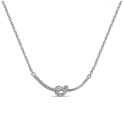 Collier pendentif en argent sterling avec zircon cubique