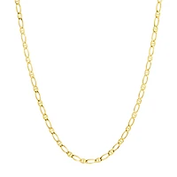 10K Gold Figaro Chain Necklace - 22