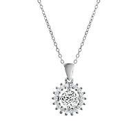 Sterling Silver Cubic Zirconia Pendant Necklace
