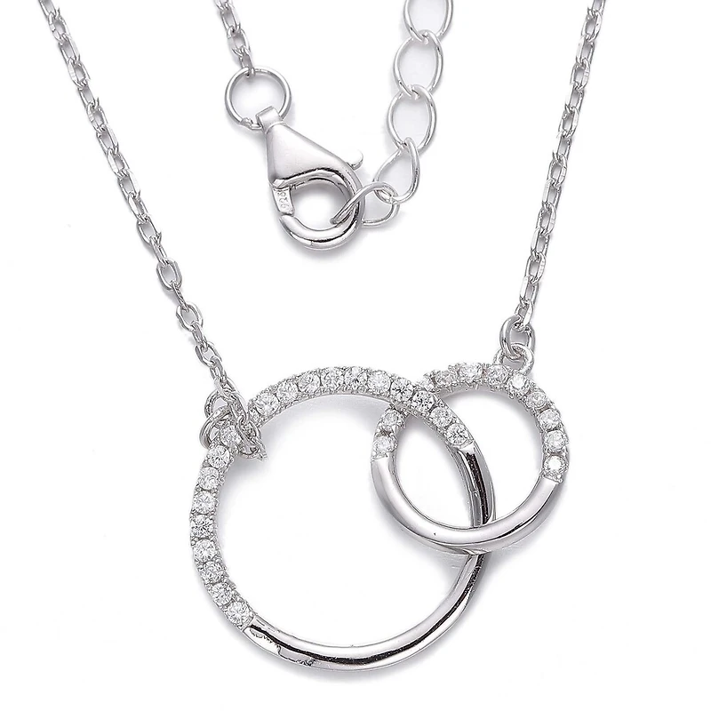 Collier pendentif en argent sterling avec zircon cubiques