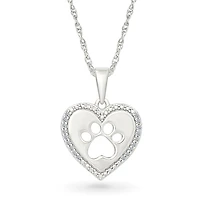 Collier pendentif  patte pour femme en Argent.925 & Diamants total 0.050 carat. Color: blanc | Doucet Latendresse