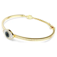 Symbolica Evil Eye Bangle in Gold Plated Metal with Swarovski Crystals - 6.5