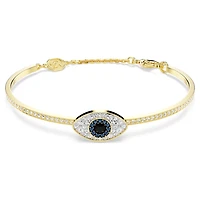 Symbolica Evil Eye Bangle in Gold Plated Metal with Swarovski Crystals - 6.5