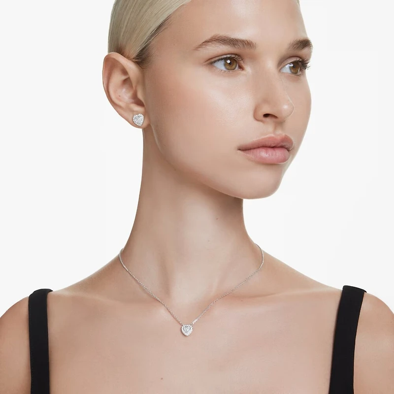 Collier Ariana Grande x Swarovski en Métal Rhodié avec Cristaux Swarovski - 38 - 45 cm. Color: blanc | Doucet Latendresse