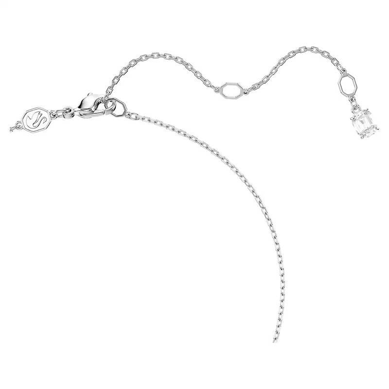 Collier Ariana Grande x Swarovski en Métal Rhodié avec Cristaux Swarovski - 38 - 45 cm. Color: blanc | Doucet Latendresse