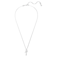 Collier Matrix en Métal Rhodié avec Cristaux Swarovski - 38 - 45 cm. Color: blanc | Doucet Latendresse