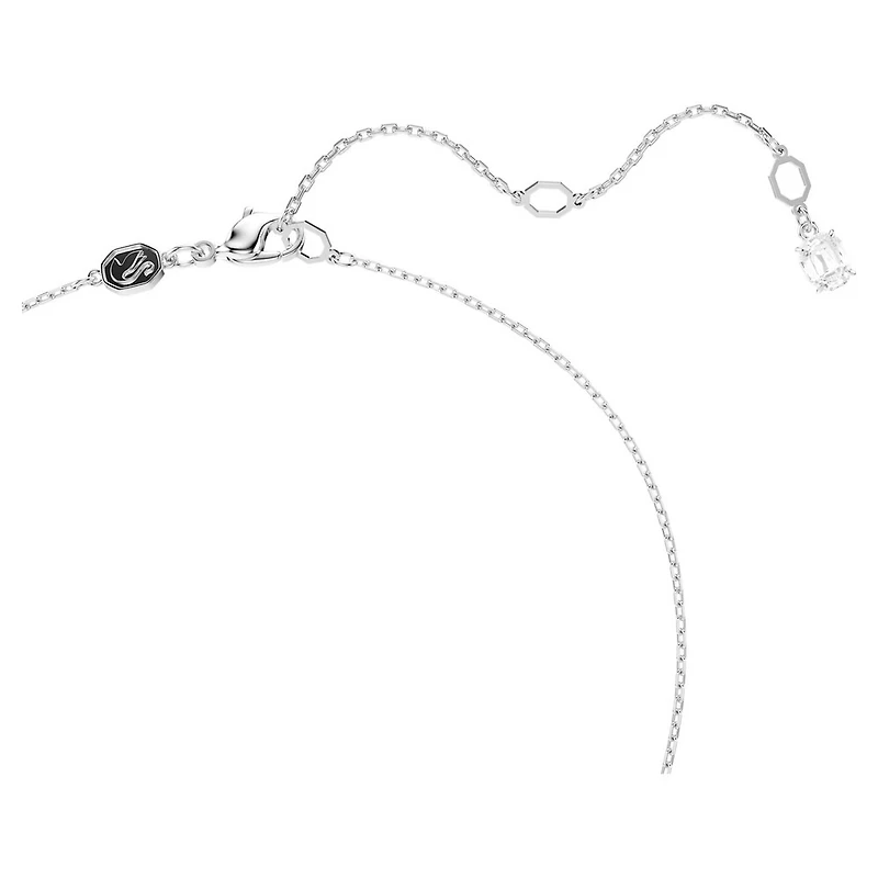 Collier Matrix en Métal Rhodié avec Cristaux Swarovski - 38 - 45 cm. Color: blanc | Doucet Latendresse