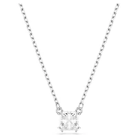 Collier Stilla Attract en Métal Rhodié avec Cristal Swarovski - 38 - 45 cm. Color: blanc | Doucet Latendresse