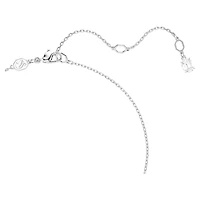 Collier Stilla Attract en Métal Rhodié avec Cristal Swarovski - 38 - 45 cm. Color: blanc | Doucet Latendresse