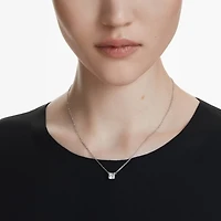 Collier Stilla Attract en Métal Rhodié avec Cristal Swarovski - 38 - 45 cm. Color: blanc | Doucet Latendresse