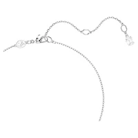 Collier Hyperbola en Métal Rhodié avec Cristaux Swarovski - 38 - 45 cm. Color: blanc | Doucet Latendresse