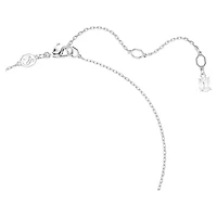 Collier Idyllia avec Flocon de Neige en Métal Rhodié et Cristaux Swarovski - 38 - 45 cm. Color: blanc | Doucet Latendresse