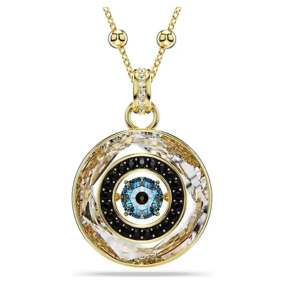 Symbolica Evil Eye Necklace in Gold Plated Metal with Swarovski Crystals - 45 - 52 cm. Color: yellow | Doucet Latendresse