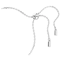 Bracelet Tennis Matrix en Métal Rhodié avec Cristaux Swarovski - 24cm. Color: blanc | Doucet Latendresse