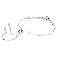 Bracelet Tennis Matrix en Métal Rhodié avec Cristaux Swarovski - 24cm. Color: blanc | Doucet Latendresse