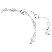 Bracelet Idyllia en Métal Rhodié avec Cristaux Swarovski - 15.5 - 19.5 cm. Color: blanc | Doucet Latendresse