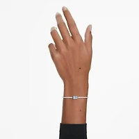 Bracelet Tennis Matrix en Métal Rhodié avec Cristaux Swarovski - 9.5