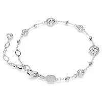 Bracelet Imber en Métal Rhodié avec Cristaux Swarovski - 16.5 - 19.5 cm. Color: blanc | Doucet Latendresse