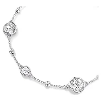 Bracelet Imber en Métal Rhodié avec Cristaux Swarovski - 16.5 - 19.5 cm. Color: blanc | Doucet Latendresse