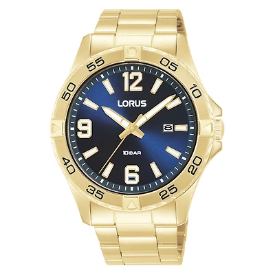 Montre Lorus homme acier jaune cadranbleu | Doucet Latendresse